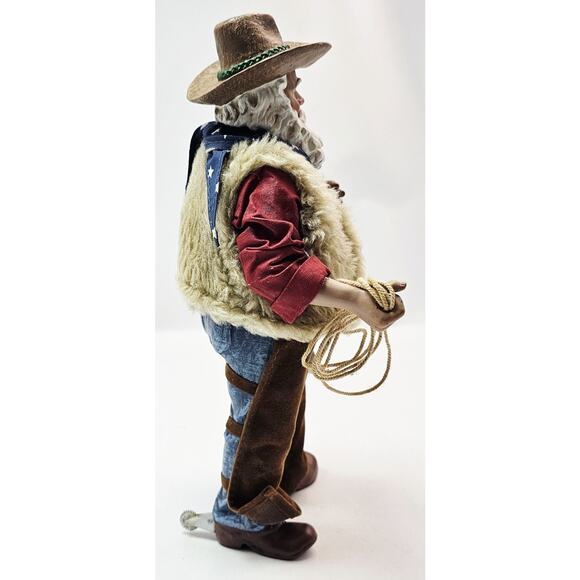Clothtique Possible Dreams Yuletide Wrangler Santa 713742 - 10.25" T - Picture 3 of 8